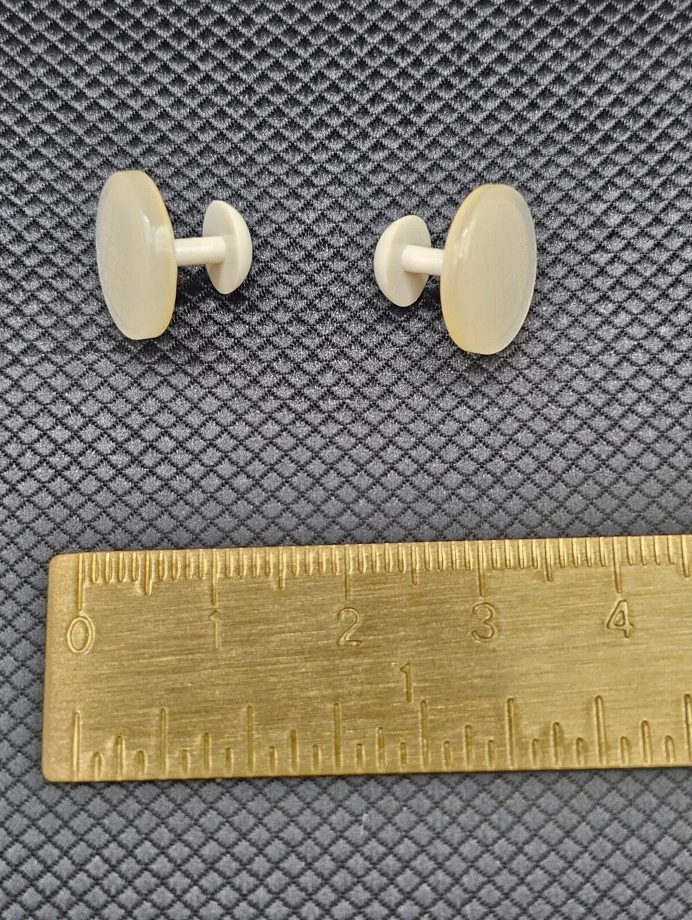Small White Oval Plastic Shirt Collar Stays Set of 2